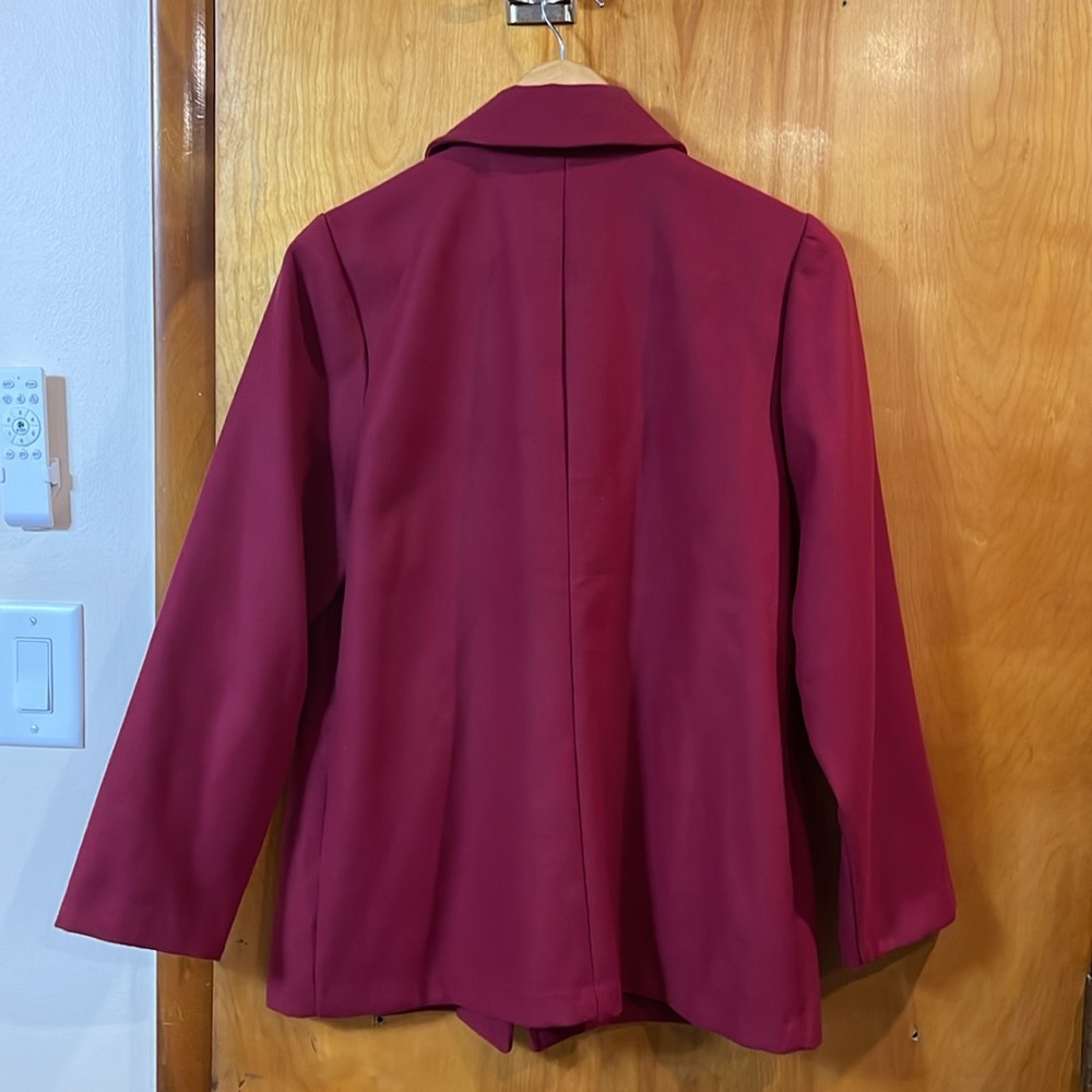 Raspberry Blazer With 1-Button Snap Closure. - image 6